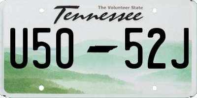 TN license plate U5052J