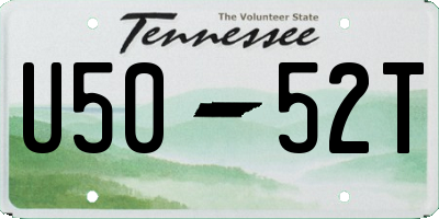 TN license plate U5052T