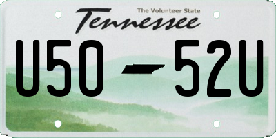 TN license plate U5052U