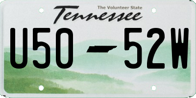 TN license plate U5052W