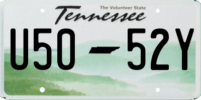 TN license plate U5052Y