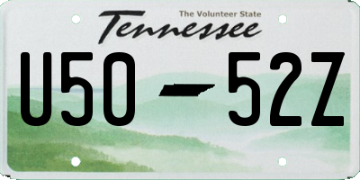 TN license plate U5052Z