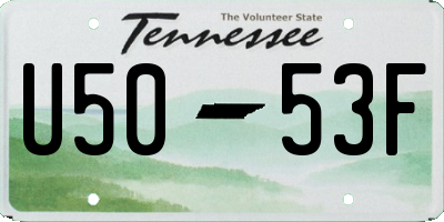 TN license plate U5053F