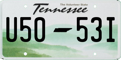 TN license plate U5053I