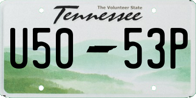 TN license plate U5053P