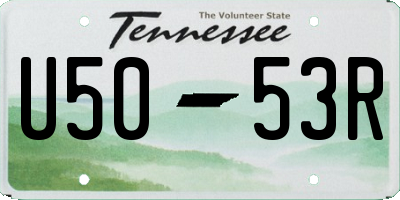 TN license plate U5053R