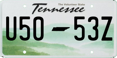 TN license plate U5053Z
