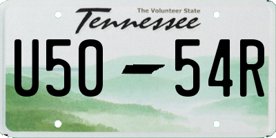 TN license plate U5054R