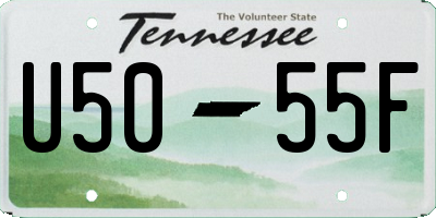 TN license plate U5055F
