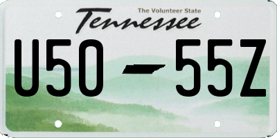 TN license plate U5055Z