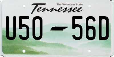 TN license plate U5056D