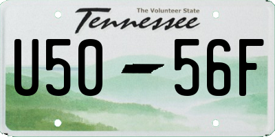 TN license plate U5056F