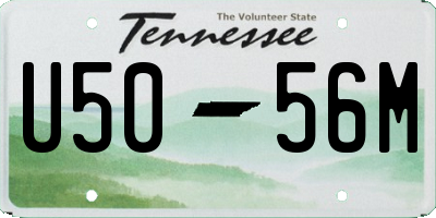TN license plate U5056M