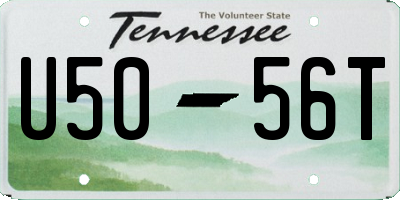 TN license plate U5056T