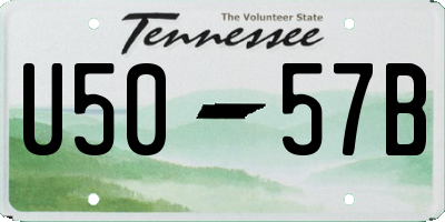 TN license plate U5057B