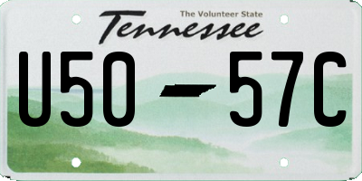 TN license plate U5057C