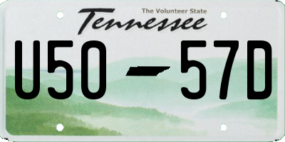 TN license plate U5057D