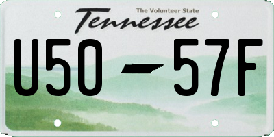 TN license plate U5057F