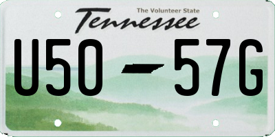 TN license plate U5057G