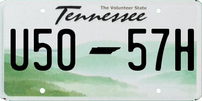 TN license plate U5057H
