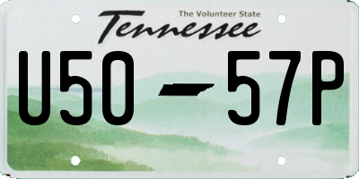 TN license plate U5057P