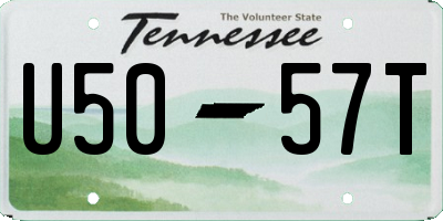 TN license plate U5057T