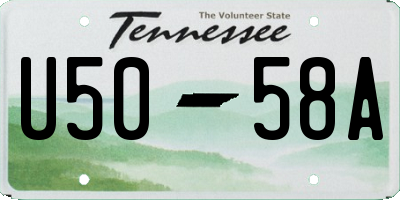 TN license plate U5058A