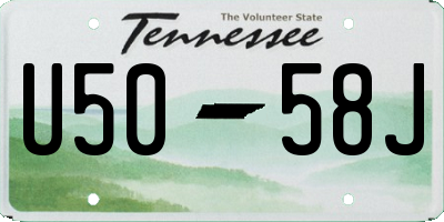 TN license plate U5058J