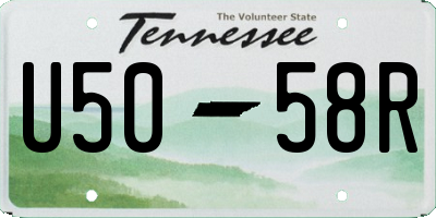 TN license plate U5058R