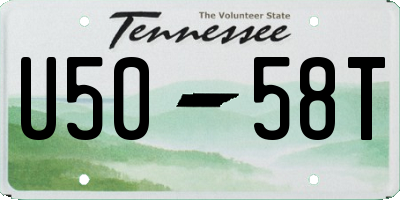 TN license plate U5058T