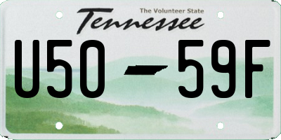 TN license plate U5059F