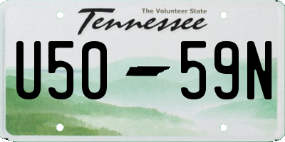 TN license plate U5059N