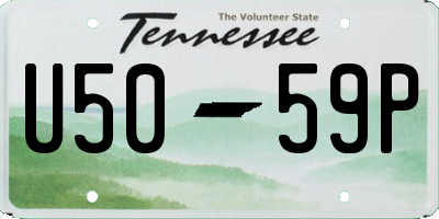 TN license plate U5059P