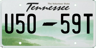 TN license plate U5059T