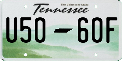 TN license plate U5060F