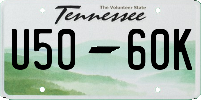 TN license plate U5060K