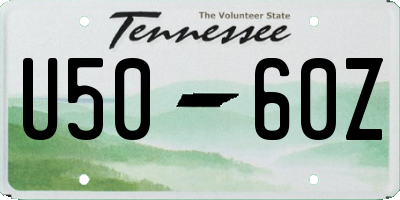 TN license plate U5060Z