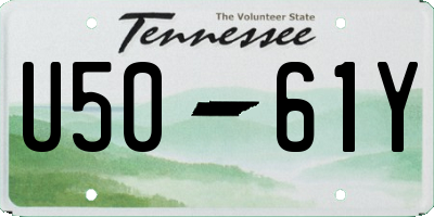 TN license plate U5061Y