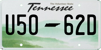 TN license plate U5062D