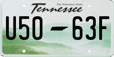 TN license plate U5063F