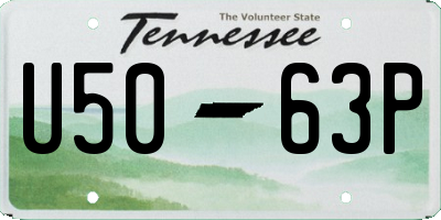 TN license plate U5063P