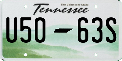 TN license plate U5063S