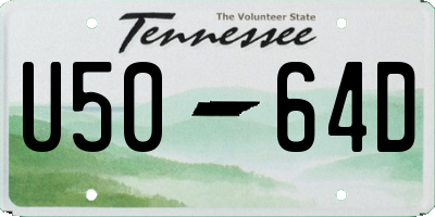 TN license plate U5064D