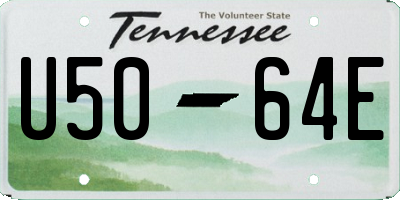 TN license plate U5064E