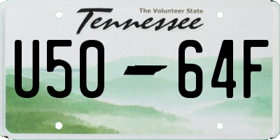 TN license plate U5064F