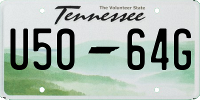TN license plate U5064G