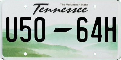 TN license plate U5064H