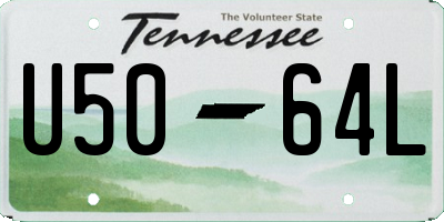 TN license plate U5064L