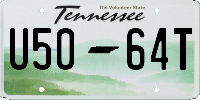 TN license plate U5064T