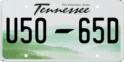 TN license plate U5065D